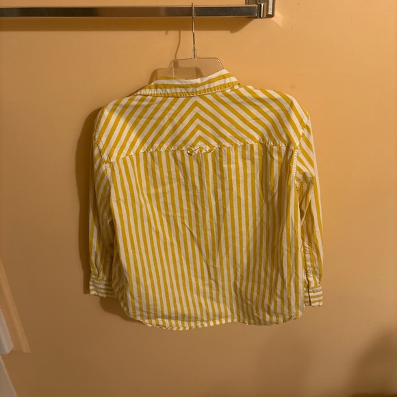 AYR yellow & white striped button up shirt - Picture 4 of 5